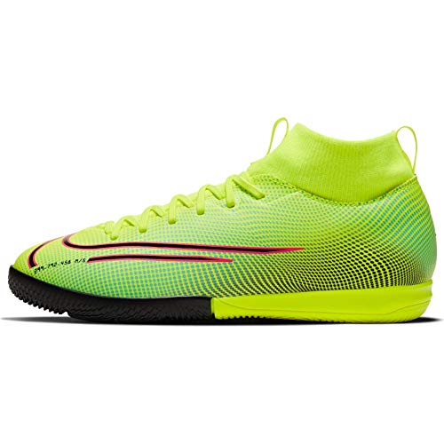 Nike Superfly 7 Academy MDS IC, Zapatillas de Futsal Unisex Niños, Lemon Venom Black Aurora Botas de Esquí Color Verde Y Negro, 34 EU