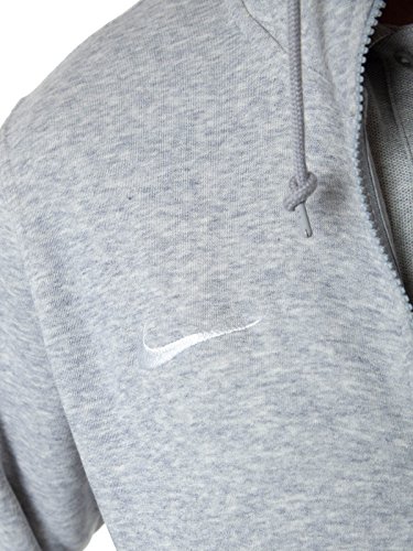 Nike Team Club Fz Hoody - Sudadera con capucha para hombre, color Gris (Grey Heather/Football White), talla M