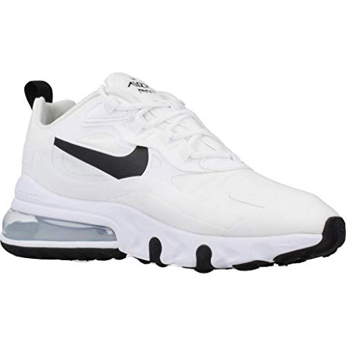 Nike W Air MAX 270 React, Zapatillas para Correr Mujer, Multicolor White Black Mtlc Silver, 39 EU