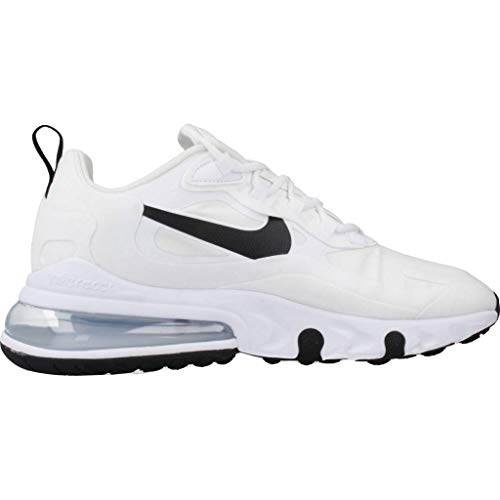 Nike W Air MAX 270 React, Zapatillas para Correr Mujer, Multicolor White Black Mtlc Silver, 39 EU