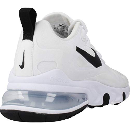 Nike W Air MAX 270 React, Zapatillas para Correr Mujer, Multicolore White Black Mtlc Silver, 36.5 EU