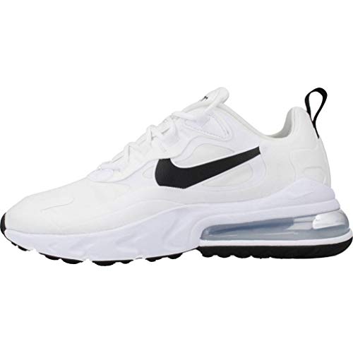 Nike W Air MAX 270 React, Zapatillas para Correr Mujer, Multicolore White Black Mtlc Silver, 36.5 EU