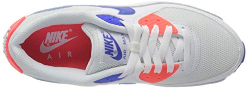 Nike W Air MAX 90, Zapatillas para Correr Mujer, White Racer Blue Flash Crimson, 37.5 EU