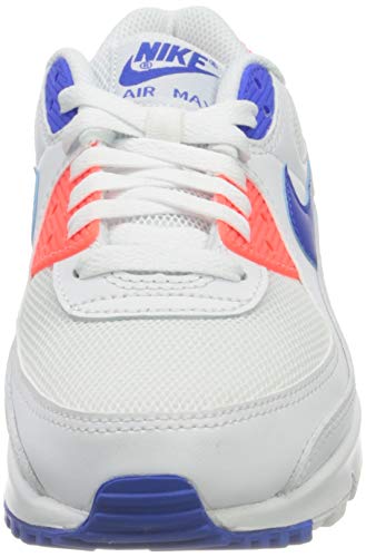 Nike W Air MAX 90, Zapatillas para Correr Mujer, White Racer Blue Flash Crimson, 39 EU