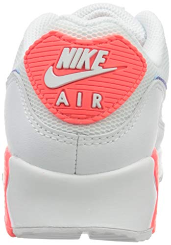 Nike W Air MAX 90, Zapatillas para Correr Mujer, White Racer Blue Flash Crimson, 39 EU