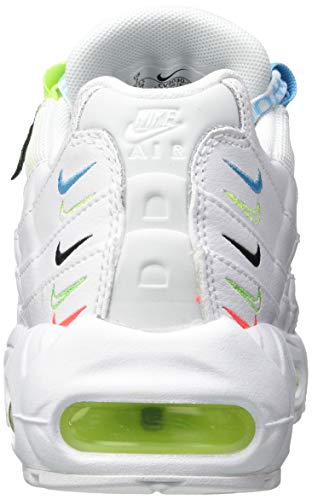 Nike W Air MAX 95 SE WW, Zapatillas para Correr Mujer, White White Volt Blue Fury Black, 38 EU