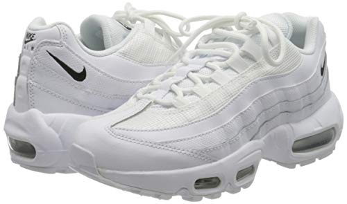Nike W Air MAX 95, Zapatillas para Correr Mujer, White Black White, 36.5 EU