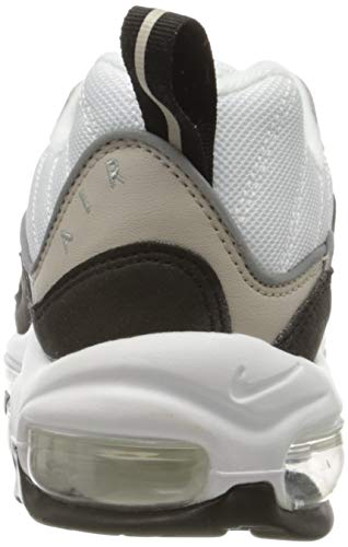 Nike W Air MAX 98, Zapatillas para Correr Mujer, White Metallic Silver Desert Sand Black, 43 EU