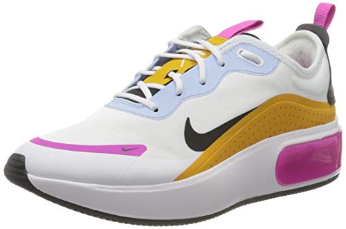 Nike W Air MAX Dia, Zapatilla de Correr Mujer, Blanco/Negro/Polen Rise/Hydrogen Blue, 39 EU