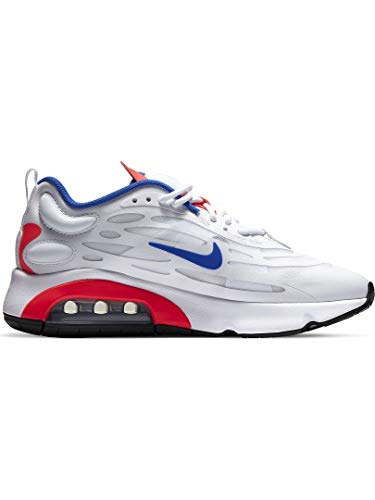 Nike W Air MAX EXOSENSE, Zapatillas para Correr Mujer, White Racer Blue Flash Crimson Mtlc Silver Black, 42 EU
