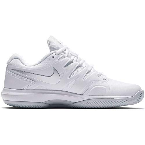 Nike W Air Zoom Prestige Cly, Zapatillas de Tenis Mujer, Blanco (White/Metallic Silver/Pure Pla 100), 42 EU