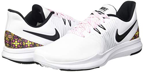 Nike W In-Season TR 8 PRNT, Zapatillas de Gimnasia Mujer, Multicolor (White/Black/Laser Fuchsia 100), 43 EU