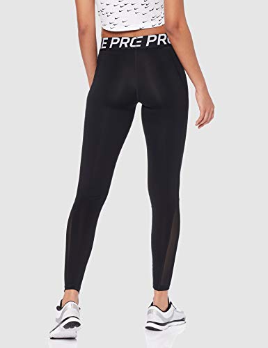 NIKE W NP Tight Sport Trousers, Mujer, Black/White, XL