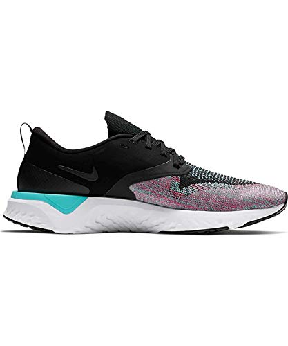 Nike W Odyssey React 2 Flyknit, Zapatillas de Atletismo para Mujer, Multicolor (Black/Black/Hyper Jade/Ember Glow 3), 40 EU