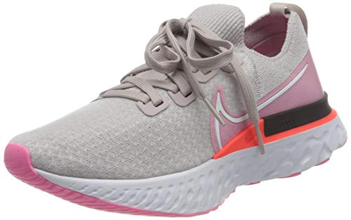 Nike W React Infinity Run FK, Zapatillas para Correr Mujer, Violet Ash White Pink Glow BRT Crimson Black, 38.5 EU