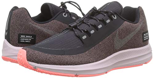 Nike W Zm Winflo 5 Run Shield, Zapatillas de Running Mujer, Morado (Smokey Mauve/Mtlc Silver/Oil Grey/Particle Rose/Black 200), 36 EU