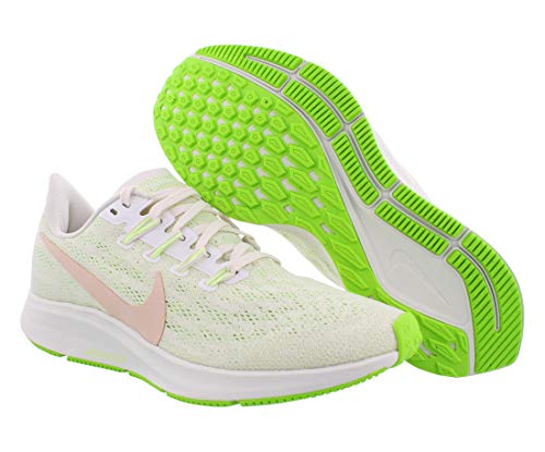 Nike Wmns Air Zoom Pegasus 36, Zapatillas de Atletismo Mujer, Multicolor (Phantom/Bio Beige-Barely Volt 2), 40.5 EU