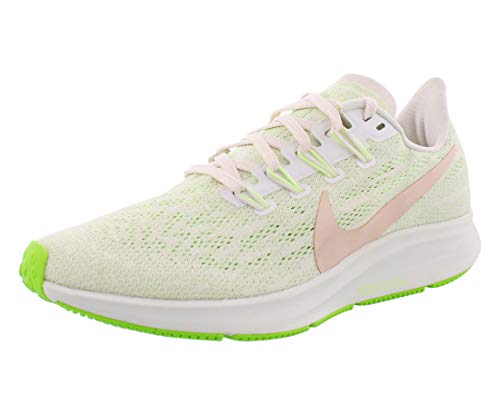 Nike Wmns Air Zoom Pegasus 36, Zapatillas de Atletismo Mujer, Multicolor (Phantom/Bio Beige-Barely Volt 2), 40.5 EU
