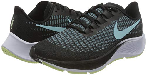 Nike Wmns Air Zoom Pegasus 37, Zapatillas para Correr Mujer, Black Glacier Ice Barely Volt White, 36.5 EU