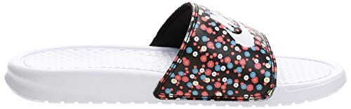 Nike Wmns Benassi JDI Print, Zapatillas de Running Mujer, Blanco, Negro, mágico, 40.5 EU