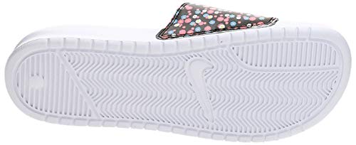 Nike Wmns Benassi JDI Print, Zapatillas de Running Mujer, Blanco, Negro, mágico, 40.5 EU