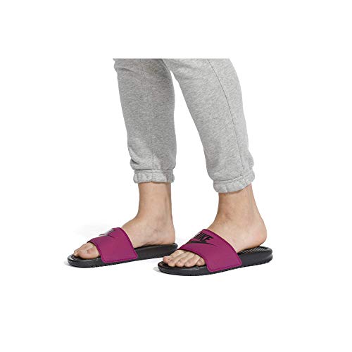 Nike Wmns Benassi JDI, Sandal Mujer, Black/Rose Gold, 40.5 EU