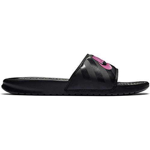 Nike Wmns Benassi JDI, Zapatos de Playa y Piscina Mujer, Negro (Black/Vivid Pink/Black 061), 42 EU