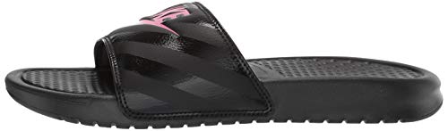 Nike Wmns Benassi JDI, Zapatos de Playa y Piscina Mujer, Negro (Black/Vivid Pink/Black 061), 42 EU