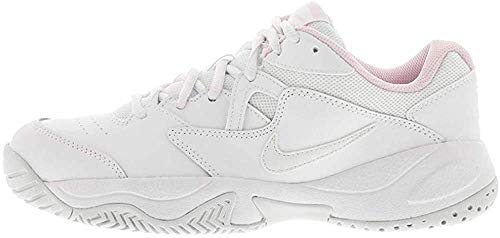 Nike Wmns Court Lite 2, Zapatos de Tenis Mujer, White/Photon Dust-Pink Foam, 36.5 EU