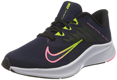 Nike Wmns Quest 3, Zapatillas para Correr Mujer, Blackened Blue Sunset Pulse Black Cyber, 39 EU