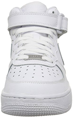 Nike - Zapatillas de baloncesto AIR FORCE 1 MID (GS) , Infantil , Blanco (WHITE), Blanco (WHITE), 37.5