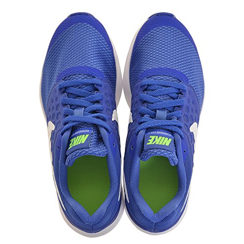 Nike Zapatillas Downshifter 7 (GS) Mega White Green Strike R, Deporte Mujer, Azul (Blue), 36 EU