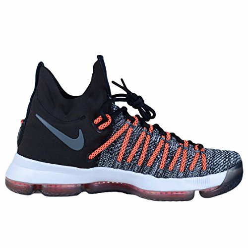 Nike Zoom KD9 Elite zapatos de baloncesto para hombre 878637-010_9.5 - Negro/Blanco/Gris Oscuro-Hyper Naranja