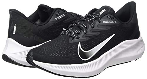 NIKE Zoom Winflo 7, Running Shoe Hombre, Black White Anthracite, 43 EU