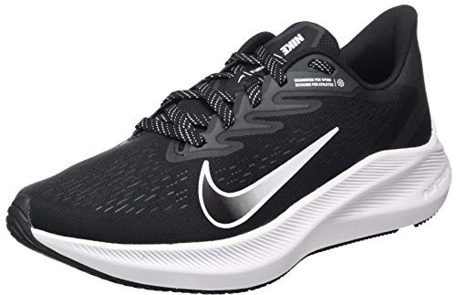 NIKE Zoom Winflo 7, Running Shoe Hombre, Black White Anthracite, 43 EU