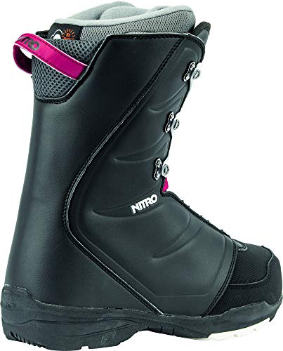 Nitro Snowboards Flora STND '20 All Mountain Freestyle Lacing - Botas de Snowboard para Mujer, Color Negro, Talla 27,5