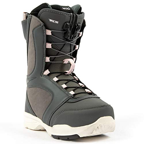 Nitro Snowboards Flora TLS Botas de Snowboard, Mujeres, Charcoal-Wht-Rose, 265