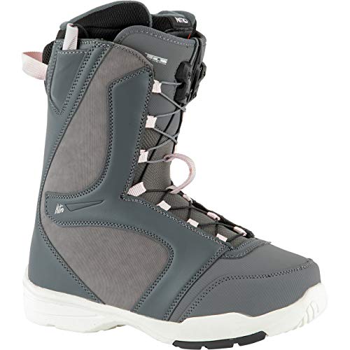 Nitro Snowboards Flora TLS Botas de Snowboard, Mujeres, Charcoal-Wht-Rose, 265