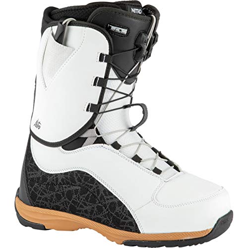 Nitro Snowboards Futura TLS Botas de Snowboard, Mujeres, White-Black-Gum, 280