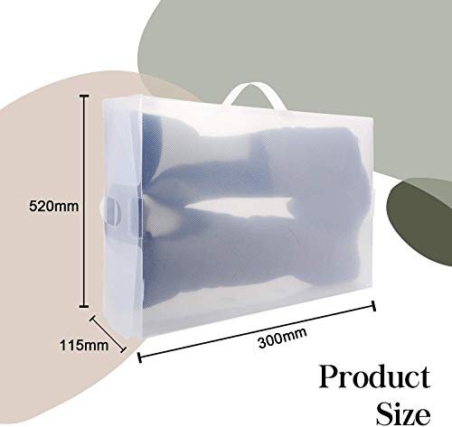 NLRHH 5 unidades de almacenamiento para botas altas hasta la rodilla, apilables, transparentes, para botas altas, 5 unidades