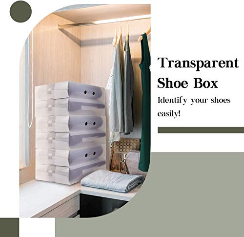 NLRHH 5 unidades de almacenamiento para botas altas hasta la rodilla, apilables, transparentes, para botas altas, 5 unidades