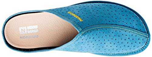 Nordikas Tex, Pantuflas Mujer, Turquesa, 36 EU