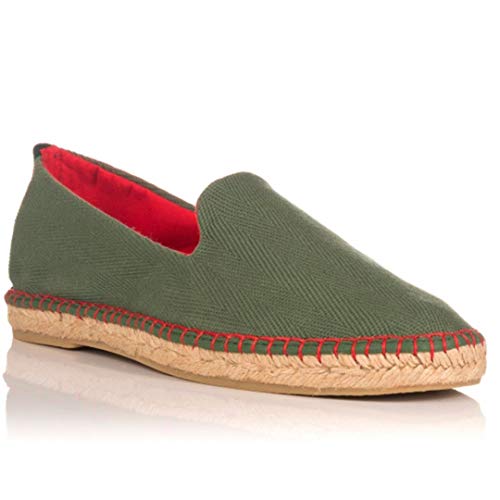 NORTEÑAS 16-570 Alpargatas DE Yute para Hombre - Lona para: Hombre Color: Kaki Talla: 40