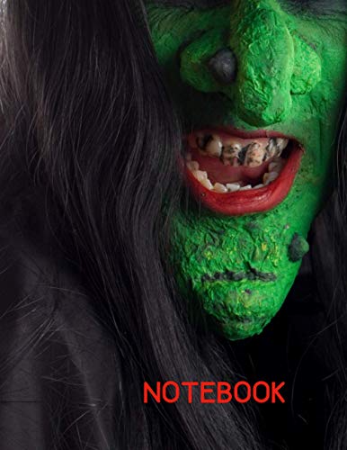 Notebook: Halloween Witch Nose and Chin Large Lined Notebook Journal