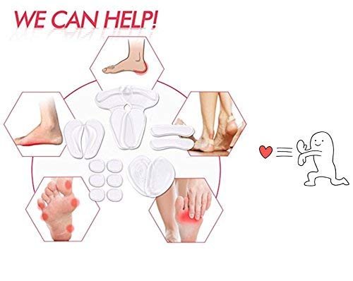 Novata 8 Pares Talón de Zapato Plantilla de Silicona Invisible autoadhesivo suave Foot Care Protector Plantilla Liner Zapatos