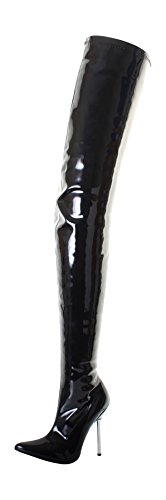 Nueva Sexy Fetiche mujerseñoras Negro Encima de la Rodilla Entrepierna sobre la Rodilla Botas Altas Muslo Botas de Tacón