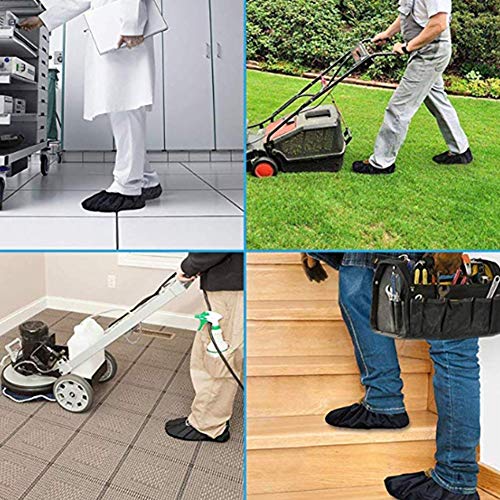 Nuluxi Antideslizantes Transpirables Cubrezapatos Cubrezapatos a Prueba de Polvo Antideslizantes Reutilizables Zapatos Cubren Adecuado para el Hogar Taller Libre de Polvo Inodoro y Baño (4 Pares)
