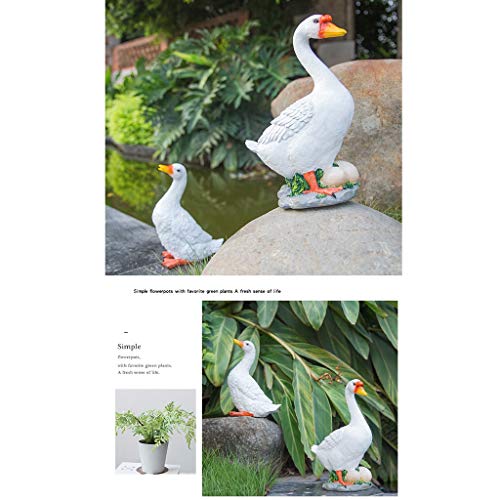 NYKK Ornamento de Escritorio La decoración del jardín al Aire Libre Jardín Jardinería Decoración Decoración Animal de la Resina Pato Ganso Simulación Decoración artesanías decoración