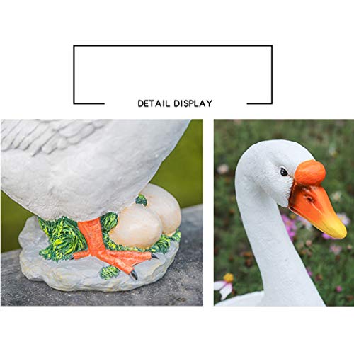 NYKK Ornamento de Escritorio La decoración del jardín al Aire Libre Jardín Jardinería Decoración Decoración Animal de la Resina Pato Ganso Simulación Decoración artesanías decoración