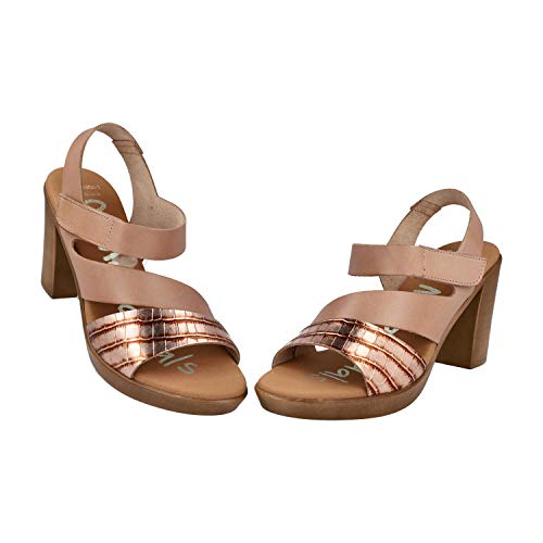 OH! MY SANDALAS 4727 Sandalia Tacon Mujer - Cuero para: Mujer Color: Nude Talla: 38